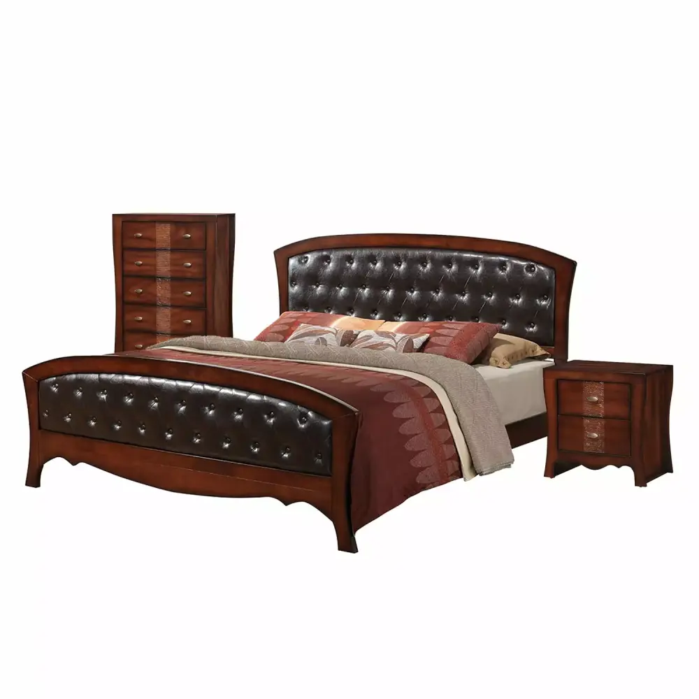 HomeStock African Adventure Panel 3 Piece Bedroom Set