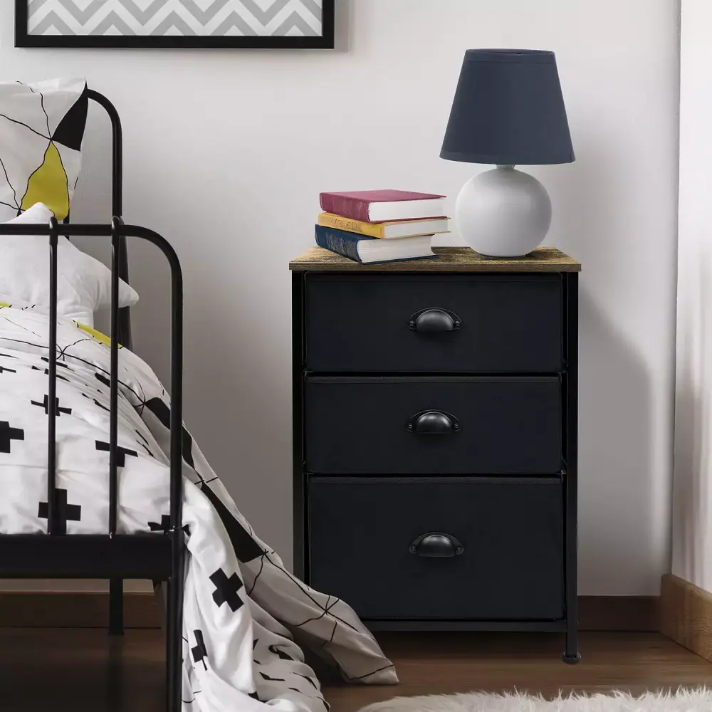 Sorbus Nightstand with 3 Drawers Timeless Bedside Furniture Accent End Table