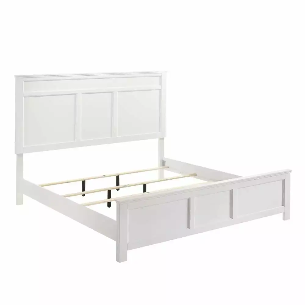 New Timeless Andover 4-Piece Wood California King Bedroom Set with Chest in White