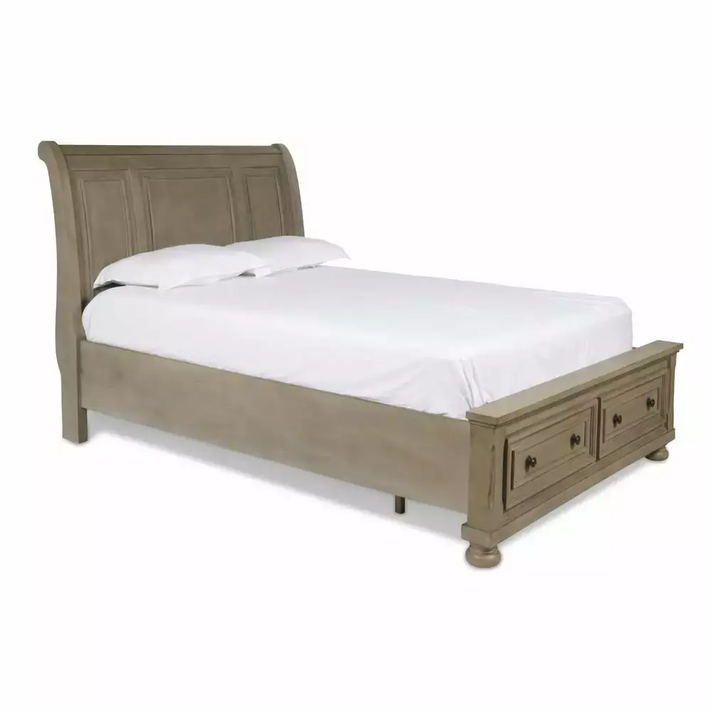 New Timeless Furniture Allegra 5pc Wood King Bedroom Set in Pewter