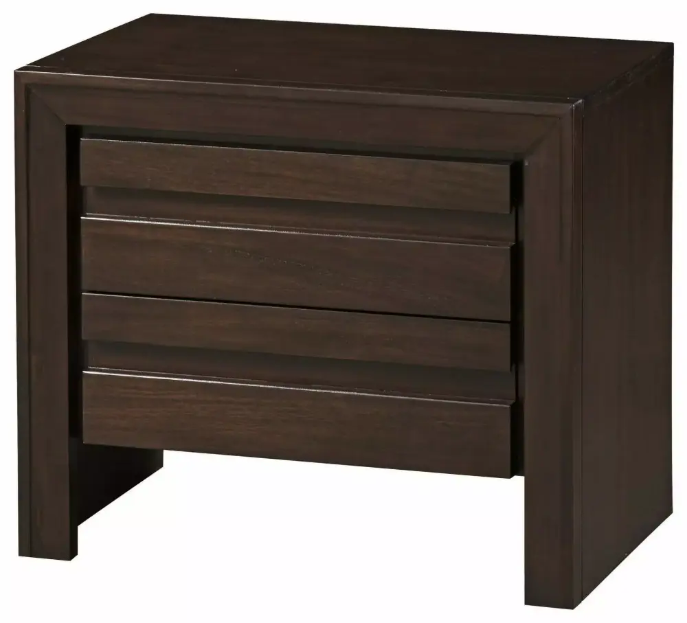Napierd 4PC Full Bed with Nightstand Dresser & Mirror Set in Espresso Mahogany