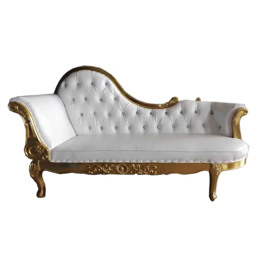 Homestock Old World Charm Chaise Lounge Left Upholstered Lounge Chair for Living Room Bedroom