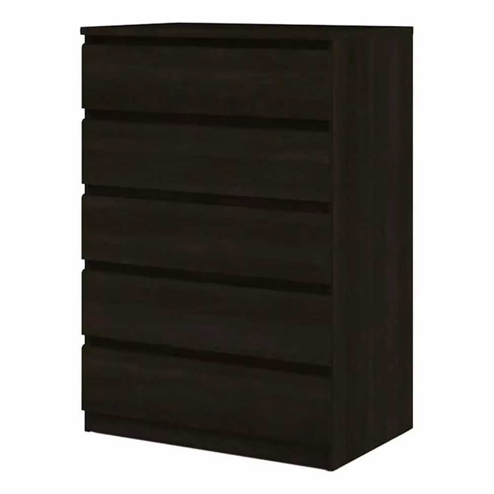 Atlin Designs Traditional 5-Drawer Wood Chest in Coffee Brown