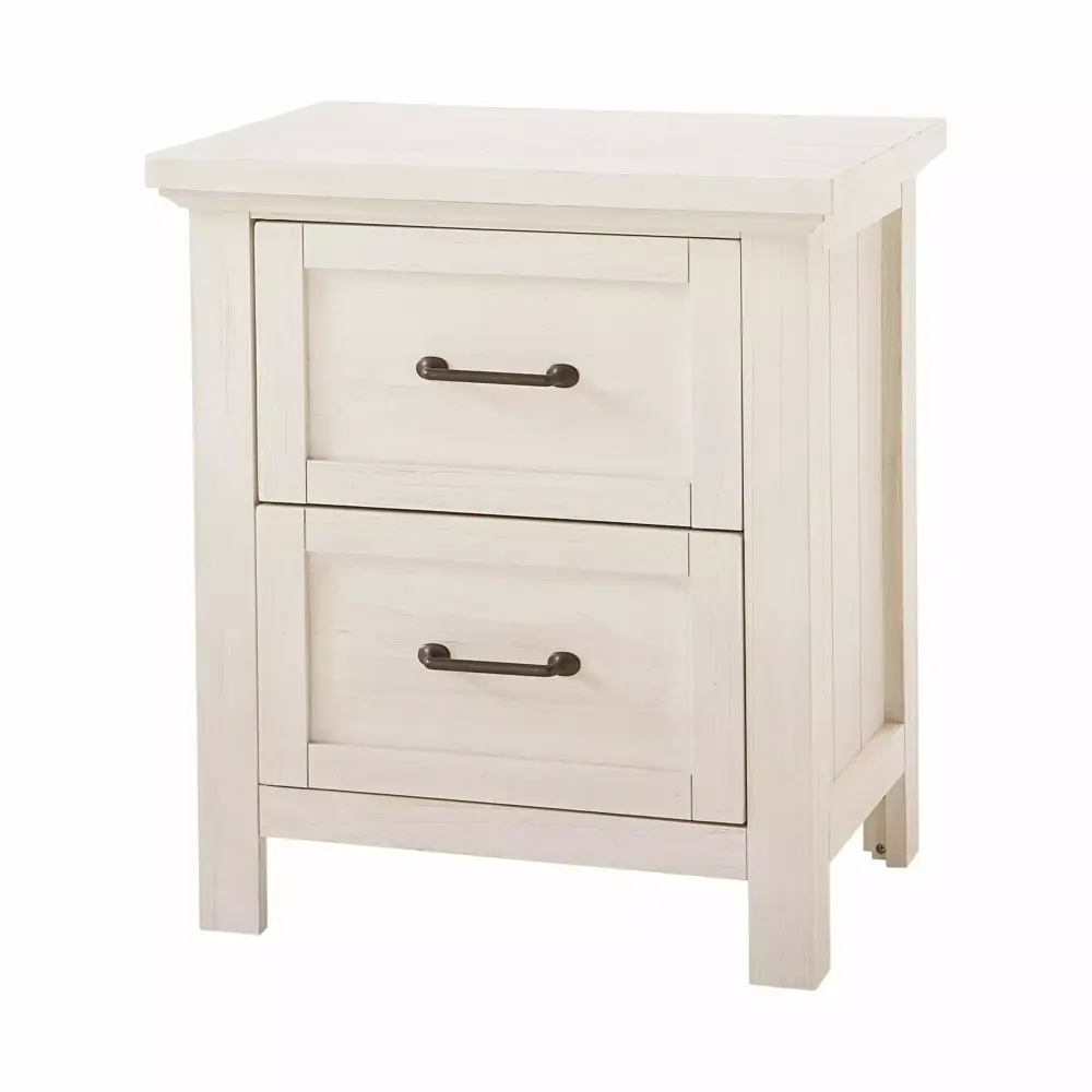 Westwood Design Westfield Traditional Nightstand in Brushed White Finish - Classic Bedroom Furniture