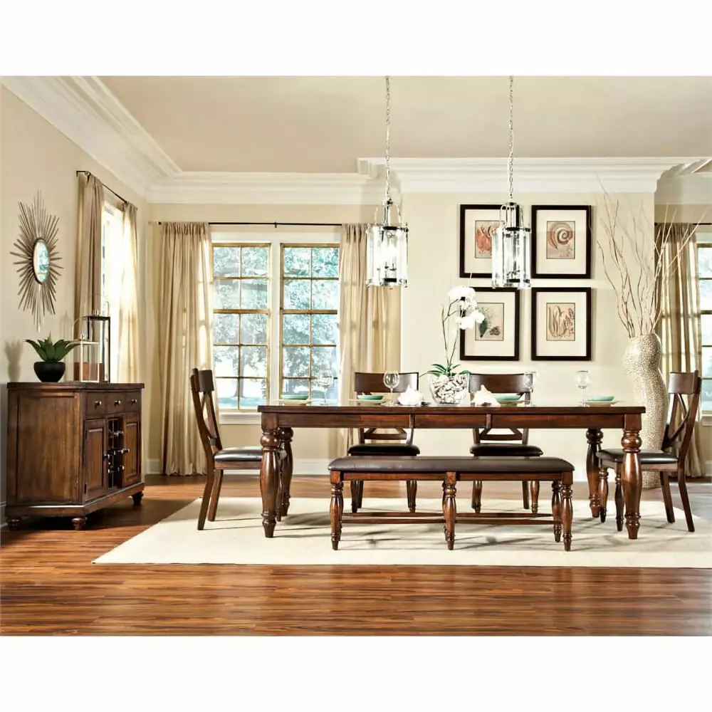 Intercon Furniture Kingston 58x36 Traditional Wood Wine Server in Brown