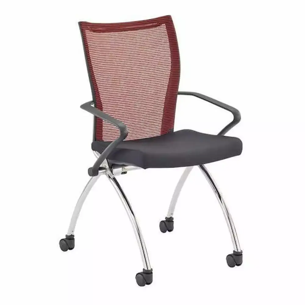 Mayline Valor High Back Training Chair with Arms in Silver - TSH1BS Conference Chair