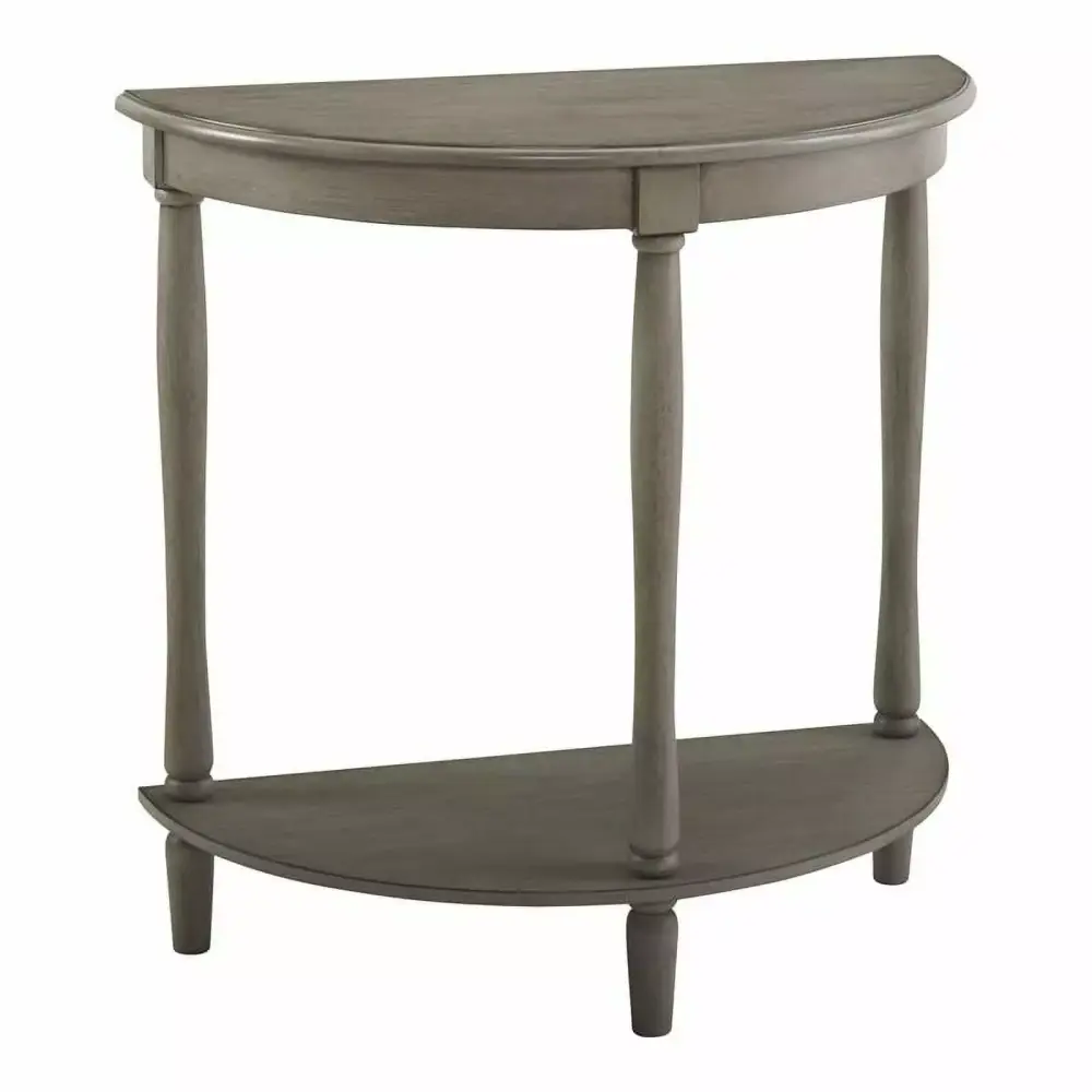 Bowery Hill Transitional Wood 1-Shelf Console Table in Antique Gray Classic Entryway Sofa Table