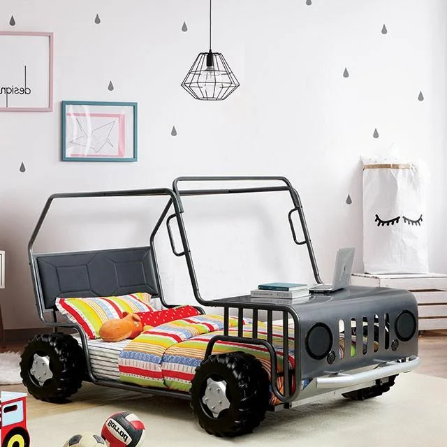 Trekker Gun Metal Twin Bed Frame