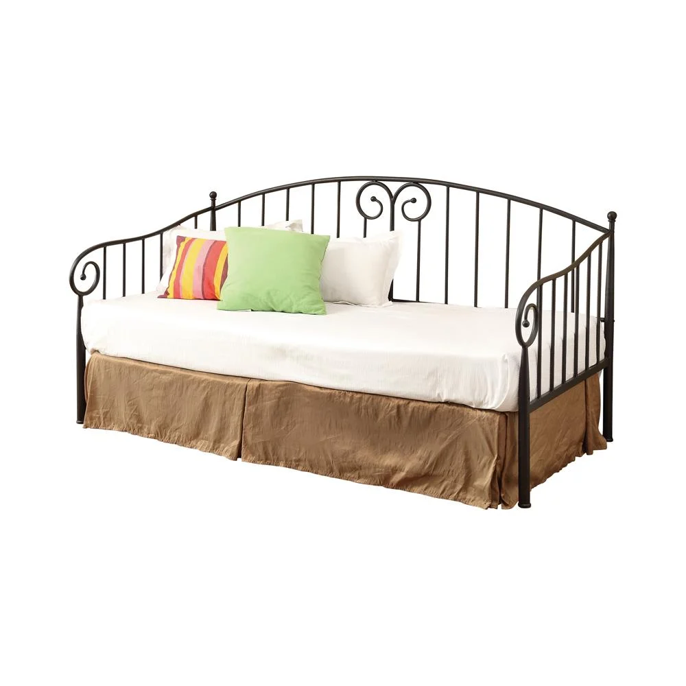 Grover Twin Metal Daybed Black Modern Sleek Design for Bedroom
