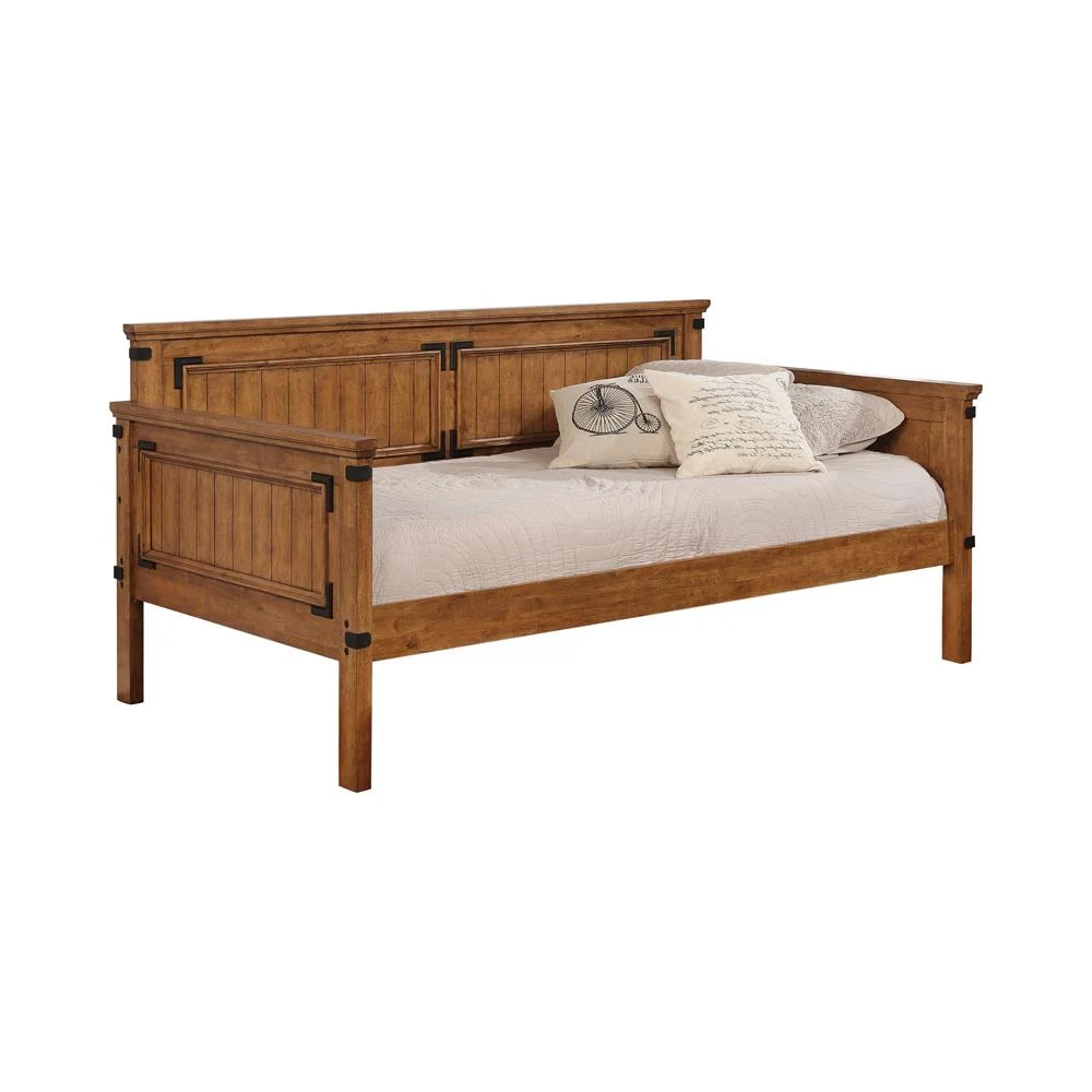 Oakdale Twin Daybed in Rustic Honey for Versatile Sleeping and Seating
