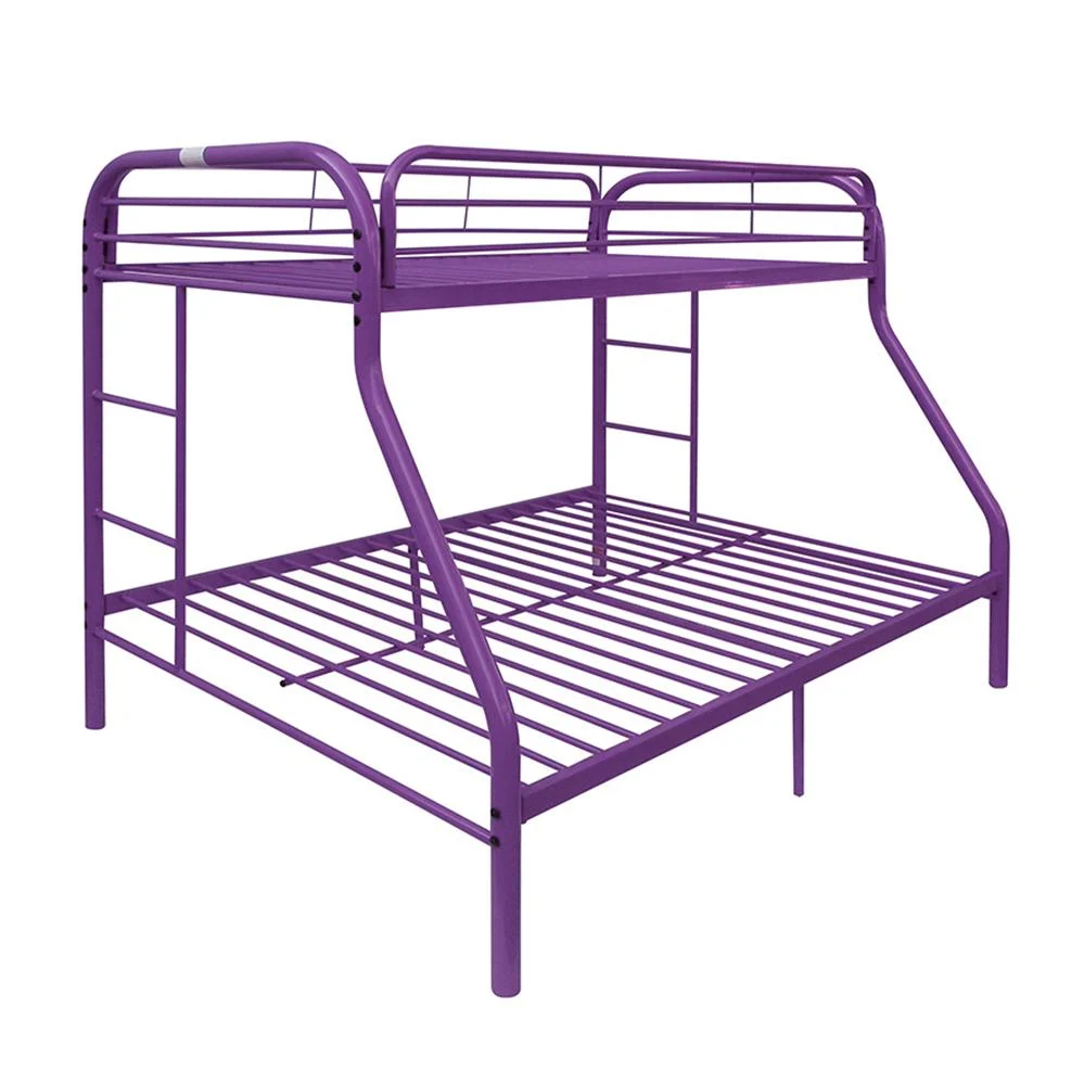 Tritan Purple Bunk Bed Twin Full with Sturdy Metal Frame
