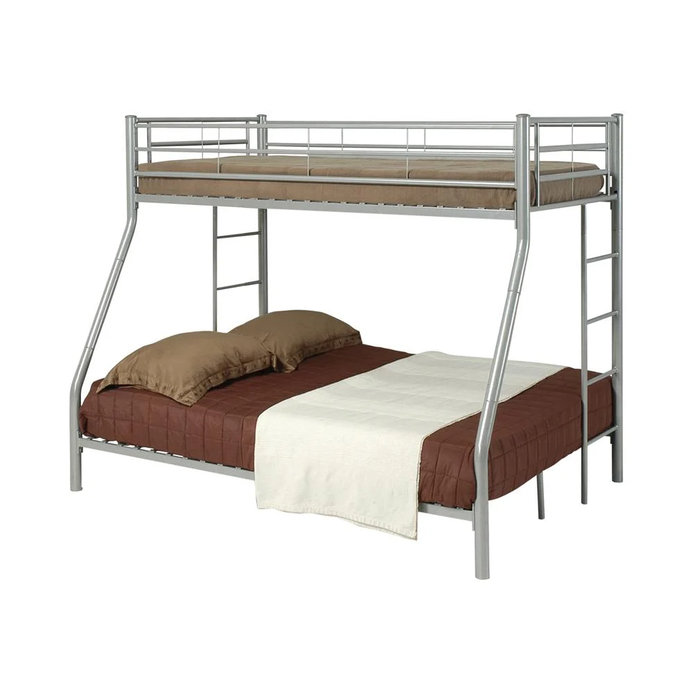 Hayward Twin Over Full Bunk Bed in Silver - Versatile Kids Bedroom Furniture