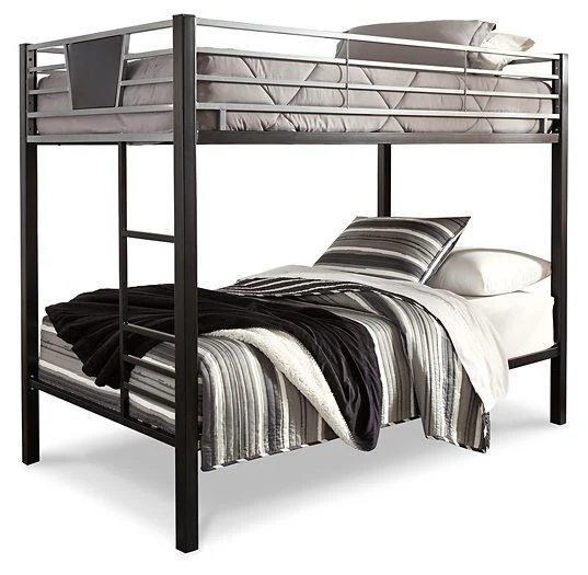 Dinsmore Bunk Bed with Ladder Sturdy Wooden Twin Over Twin Bunk Bed