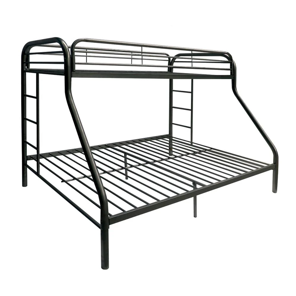 Tritan Black Bunk Bed Twin XL Queen with Metal Frame and Ladder