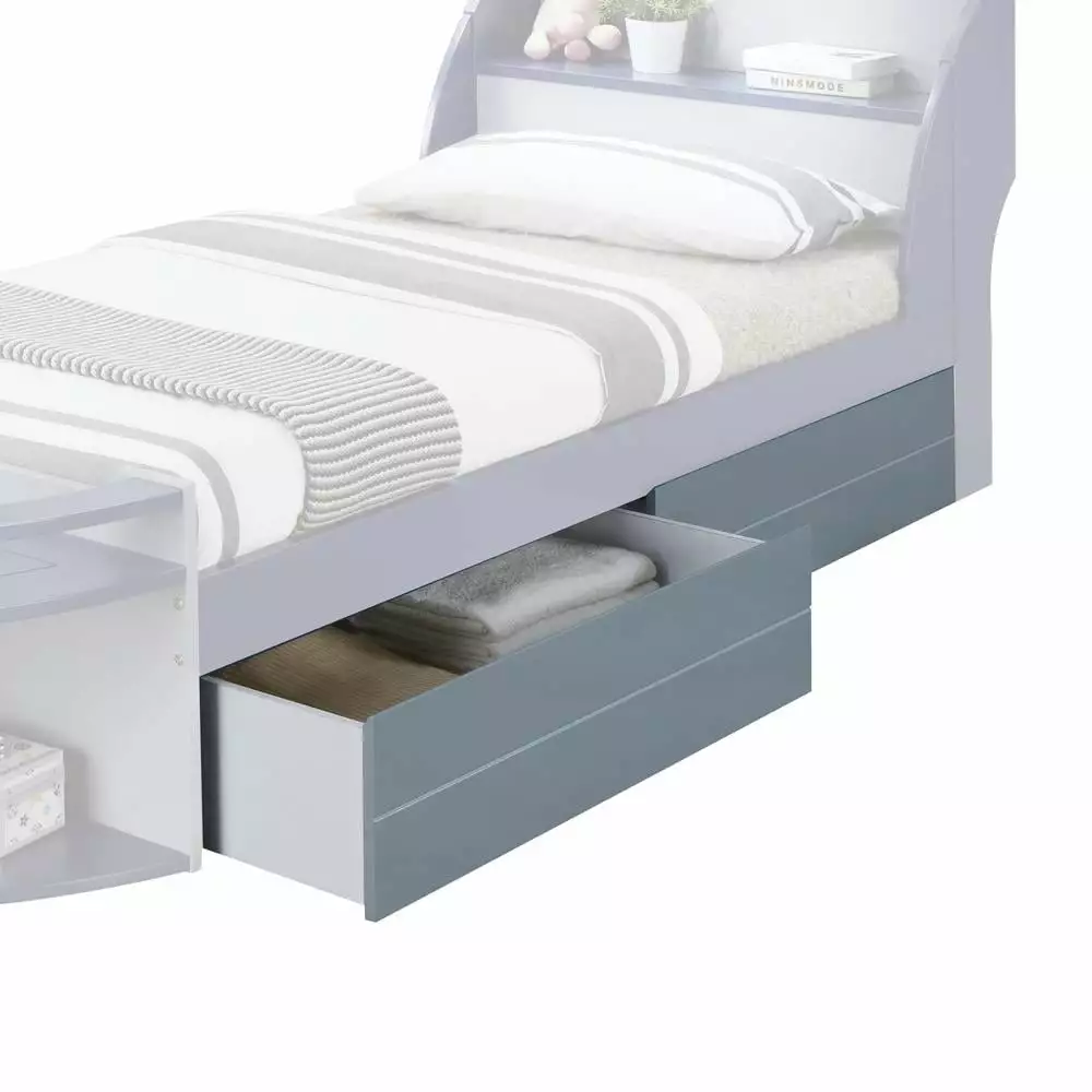 ACME Neptune II Wood Kids Underbed Drawer in Gray Set of 2