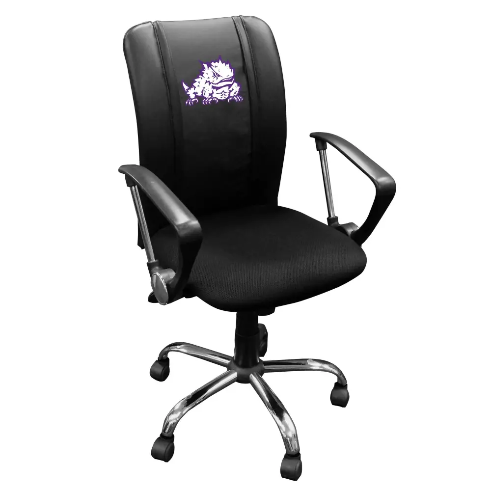TCU Horned Frogs Secondary Curve Task Chair with Zipper System for Fans