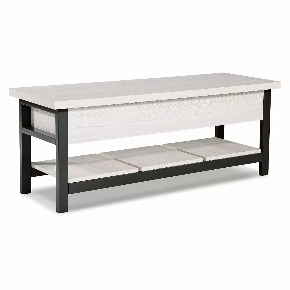 Ashley Casual Rhyson White Storage Bench