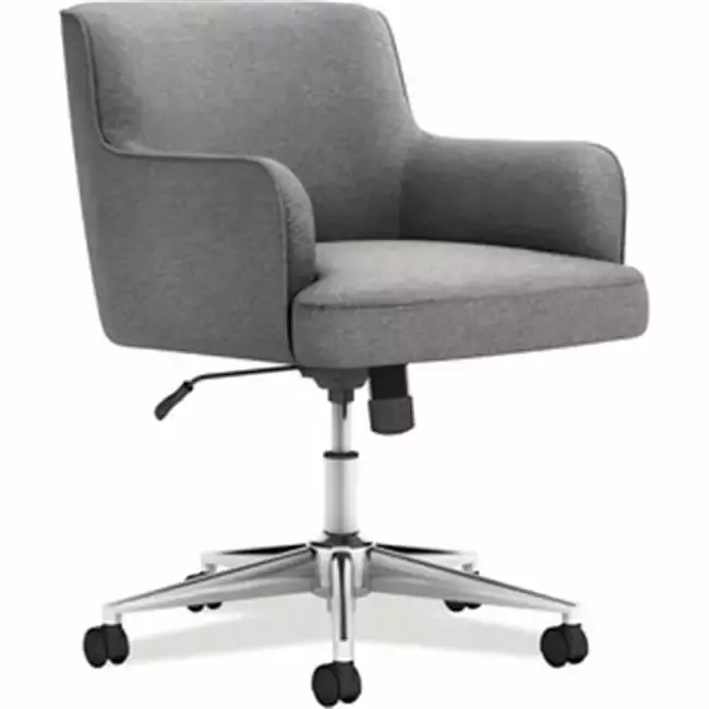 23 x 24.8 x 34 Matter Multipurpose Gray Upholstered Chair in Chrome & Light Gray