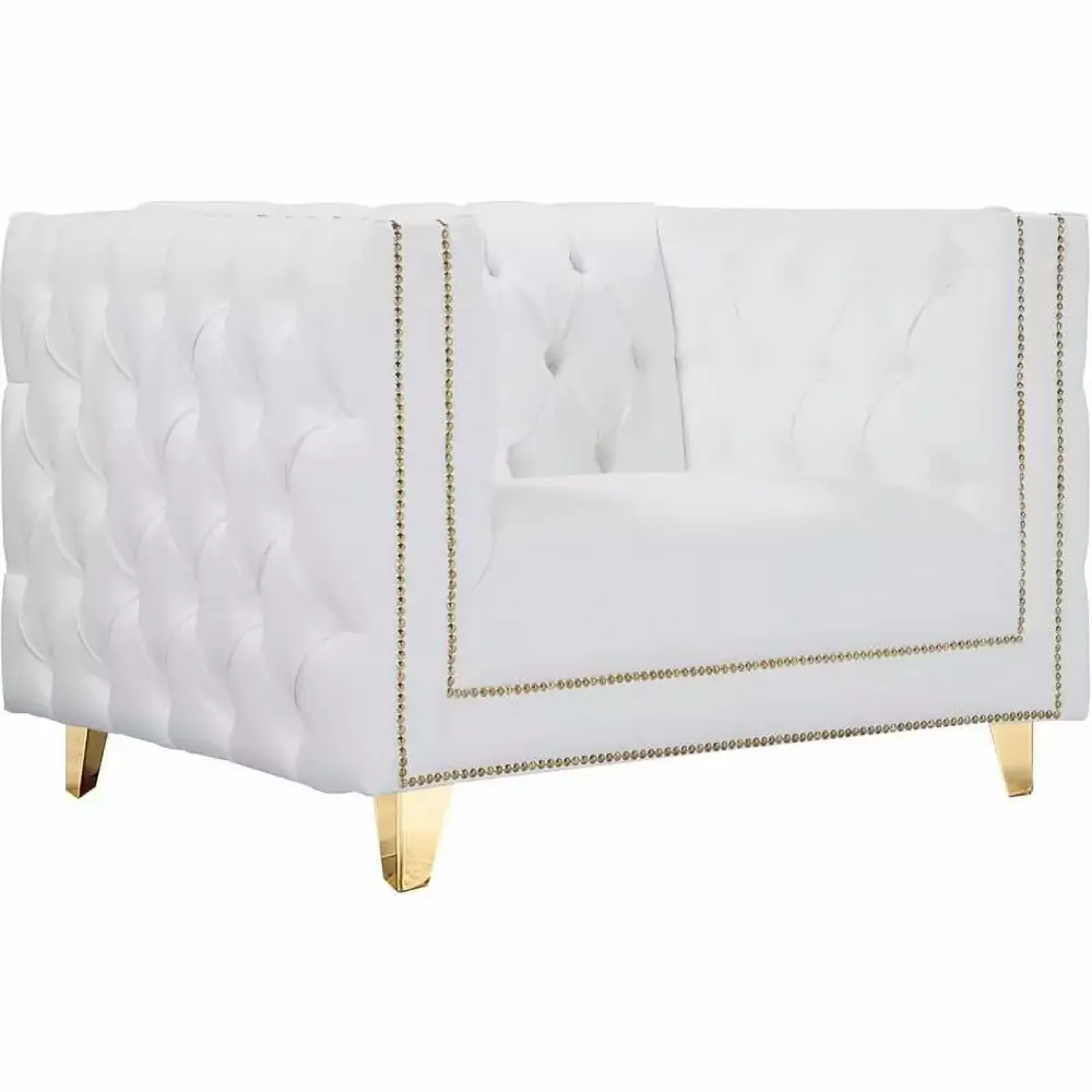 Meridian Furniture Michelle White Vegan Leather Chair