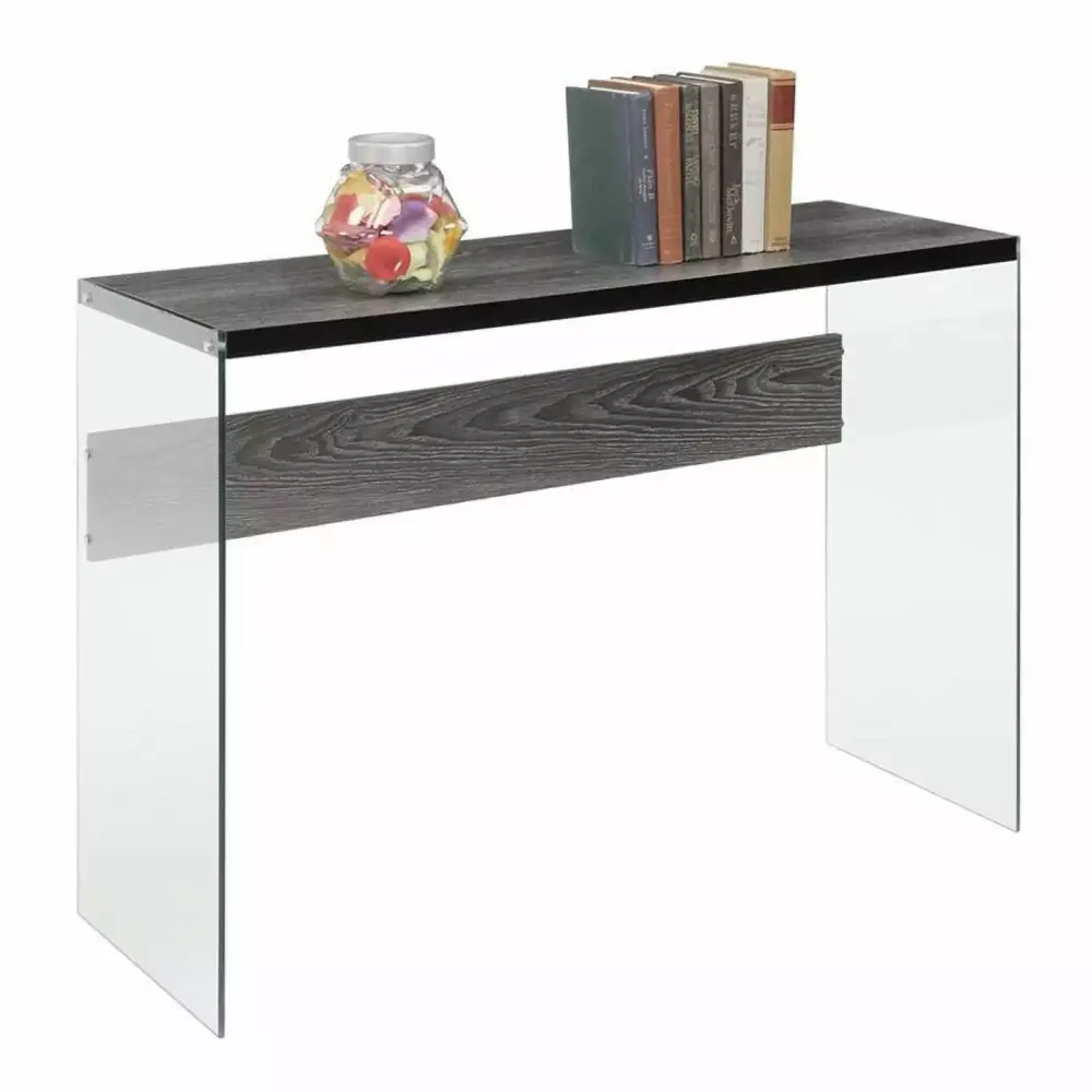 Pemberly Row Console Table in Weathered Gray - Entryway Sofa Table