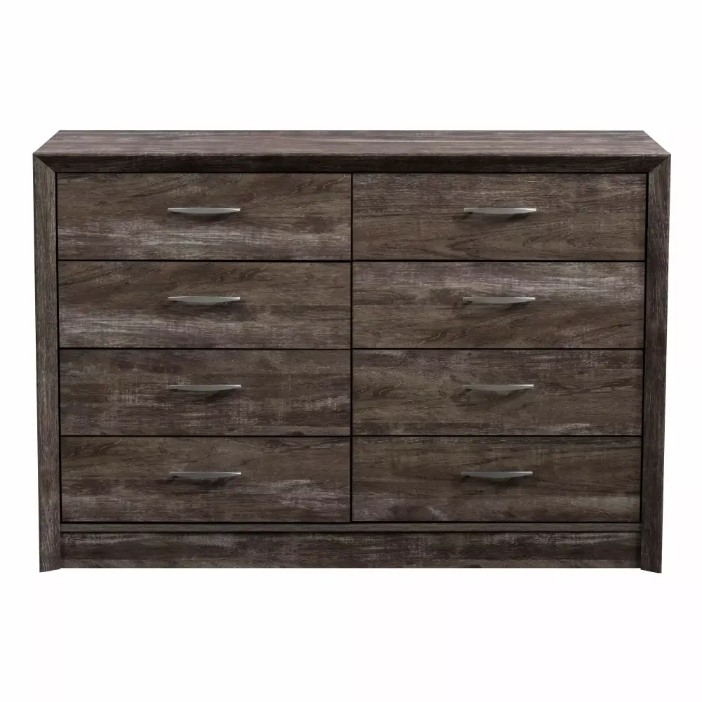 CorLiving Newport Mid-Century Modern Brown Engineered Wood 8-Drawer Wide Dresser - Vintage Style