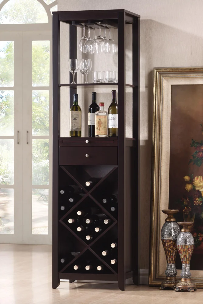 Casey Wenge Wine Cabinet - Stylish Wine Storage Solution