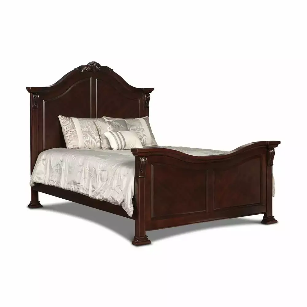 New Timeless Emilie 4-Piece Wood King Bedroom Set with Chest in Tudor Brown