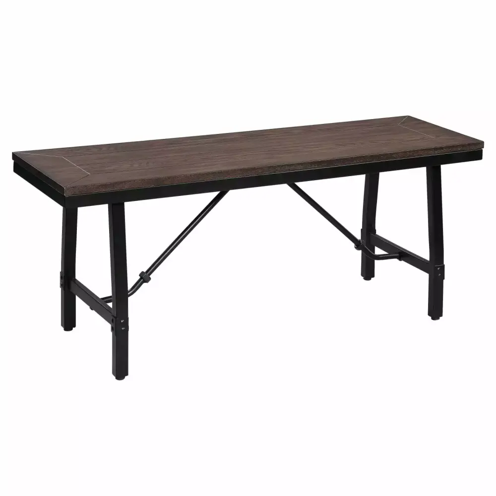 ACME Mariatu Rectangular Wooden Bench in Oak for Living Room or Entryway