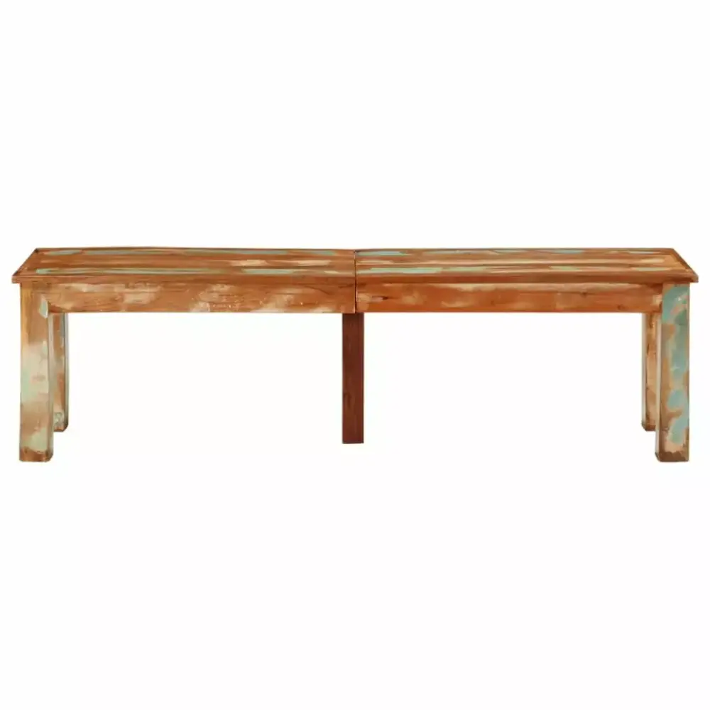 vidaXL 63 Inch Solid Reclaimed Wood Bench for Indoor or Outdoor Use