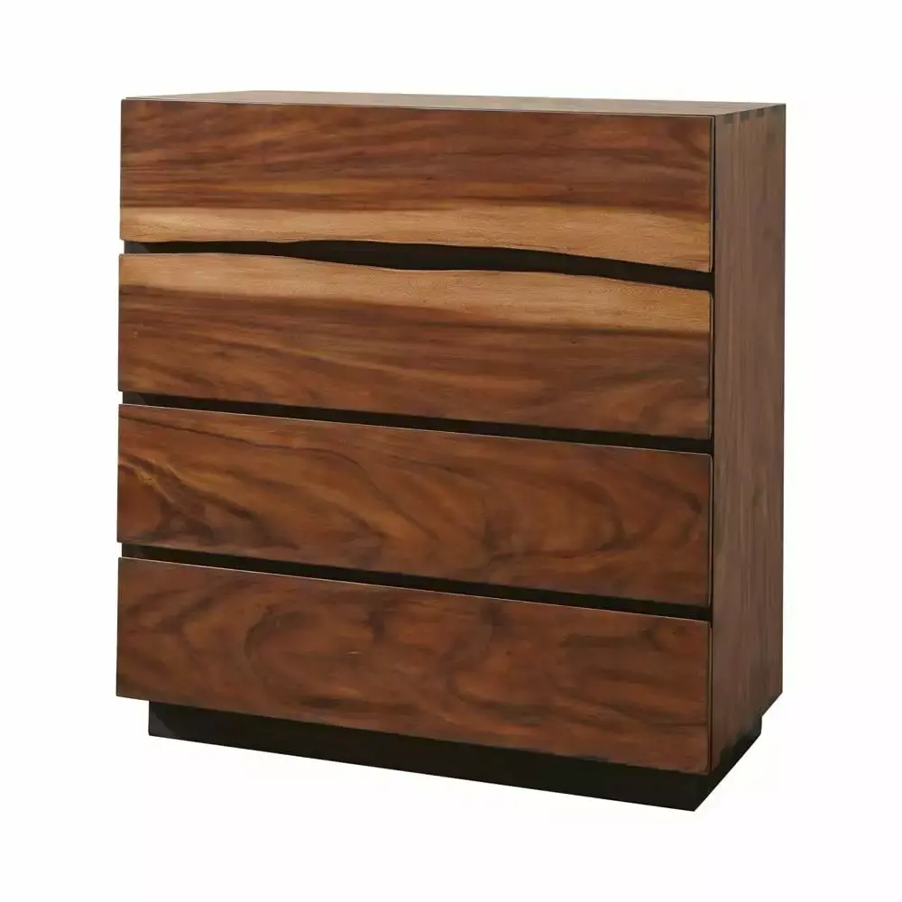 Winslow 4-Drawer Chest Smokey Walnut and Coffee Bean Finish