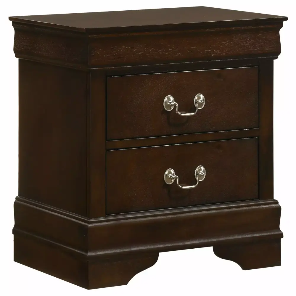 Coaster Furniture Louis Philippe Cappuccino 2-drawer Wooden Nightstand