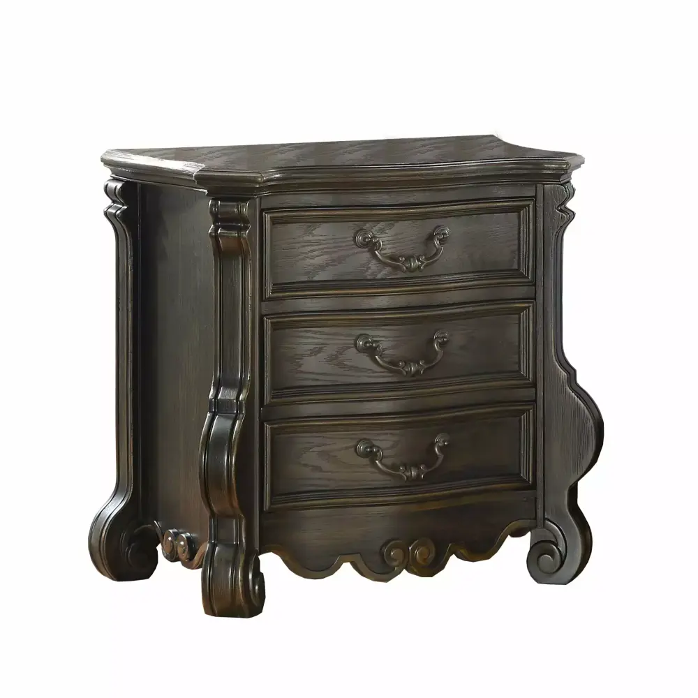 Steve Silver Rhapsody 3-Drawer Wood Nightstand in Molasses - Stylish Bedroom Storage