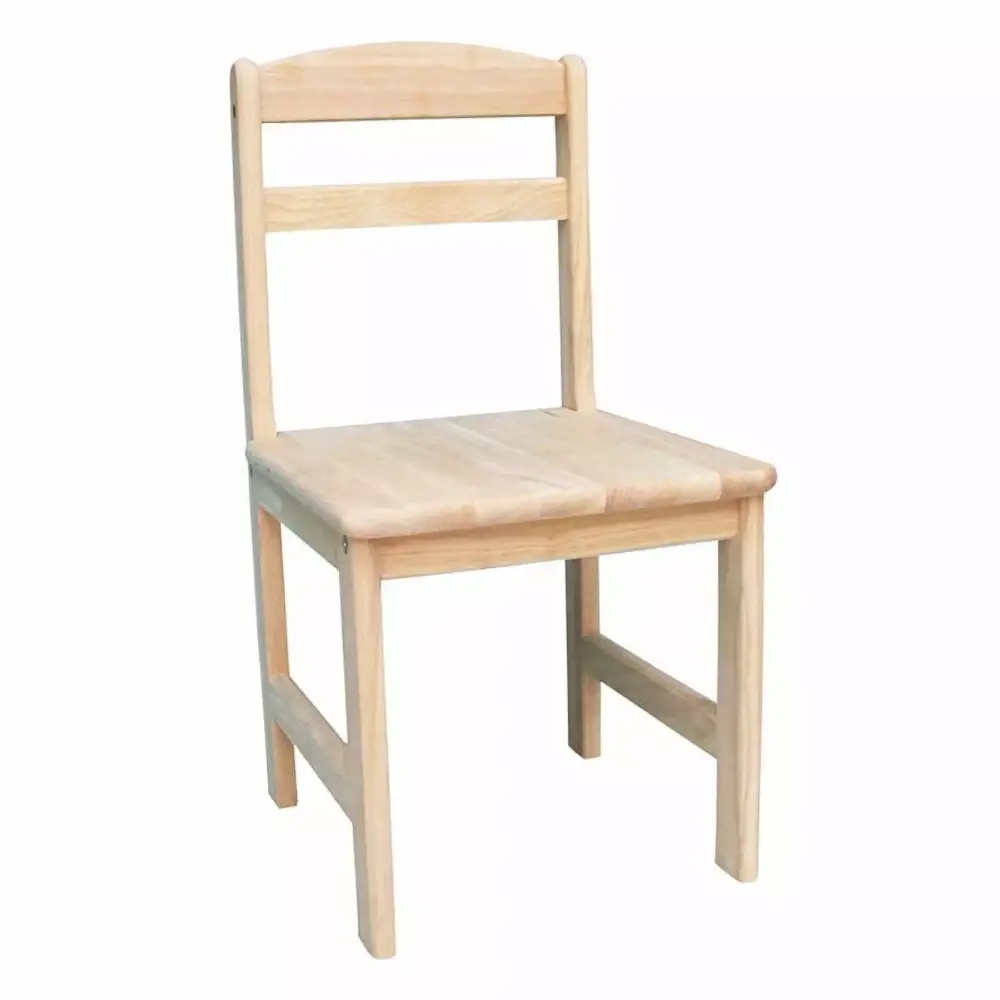 International Concepts Indoor Wood Kids Chairs in Unfinished Set of 2