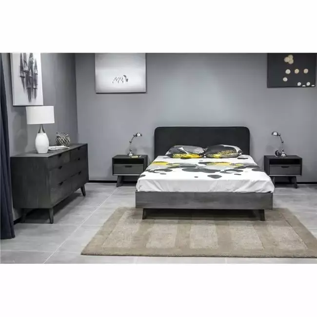 Mohave Acacia Wood King Size Bedroom Set with Dresser and Nightstands 4pcs