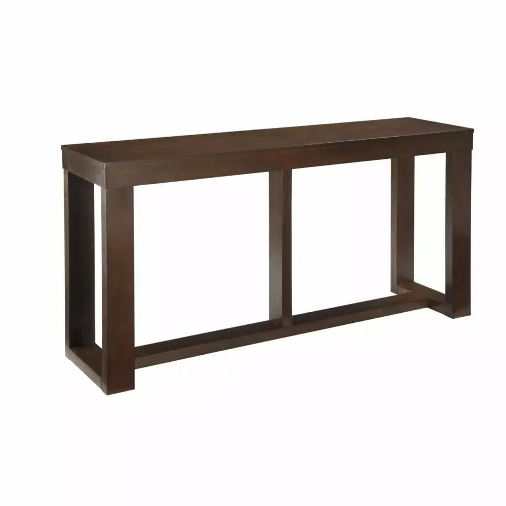 Rectangular Wooden Sofa Table with Sled Base Espresso Brown Saltoro Sherpi Entryway Table