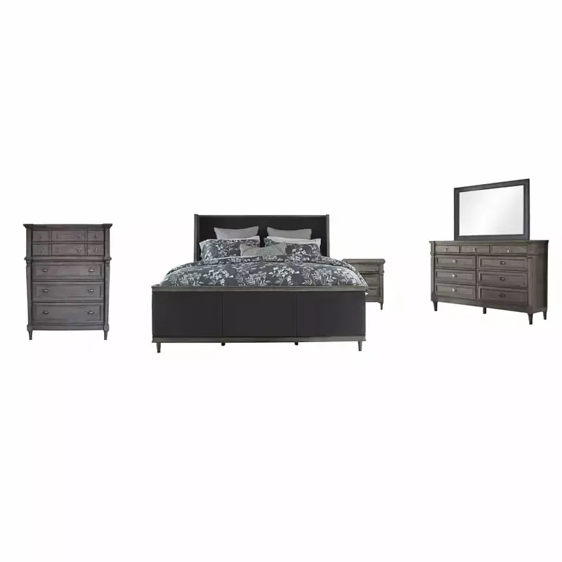 Coaster Alderwood 5-piece California King Wood Bedroom Set French Gray