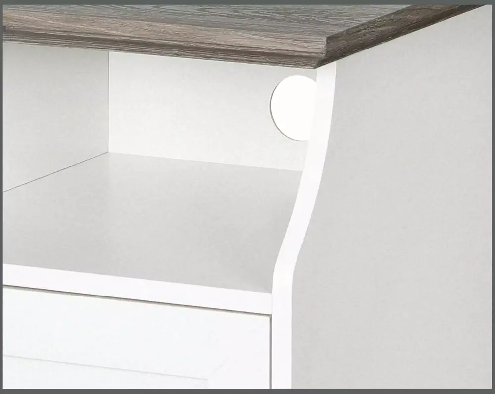 Saint Birch Finley White 2 Door Vertical Filing Cabinet