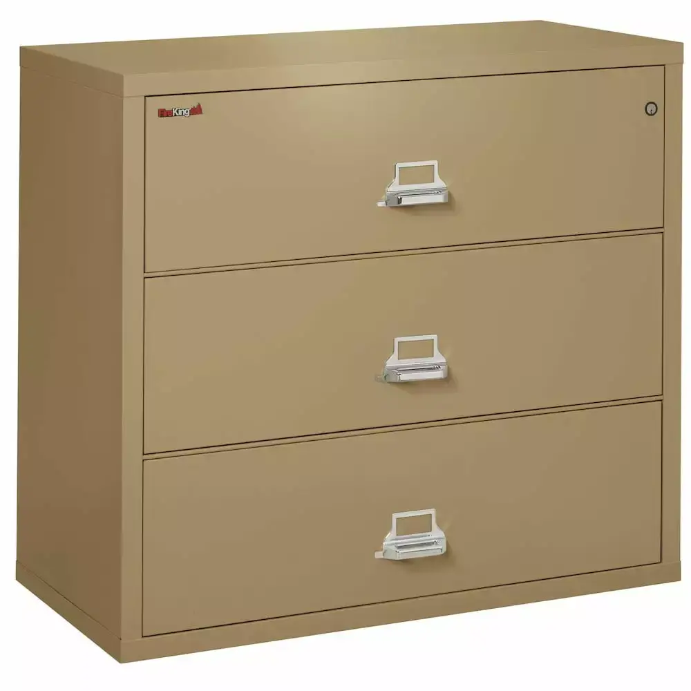 3 Drawer Lateral File Cabinet 44 Wide Sand Finish FireKing