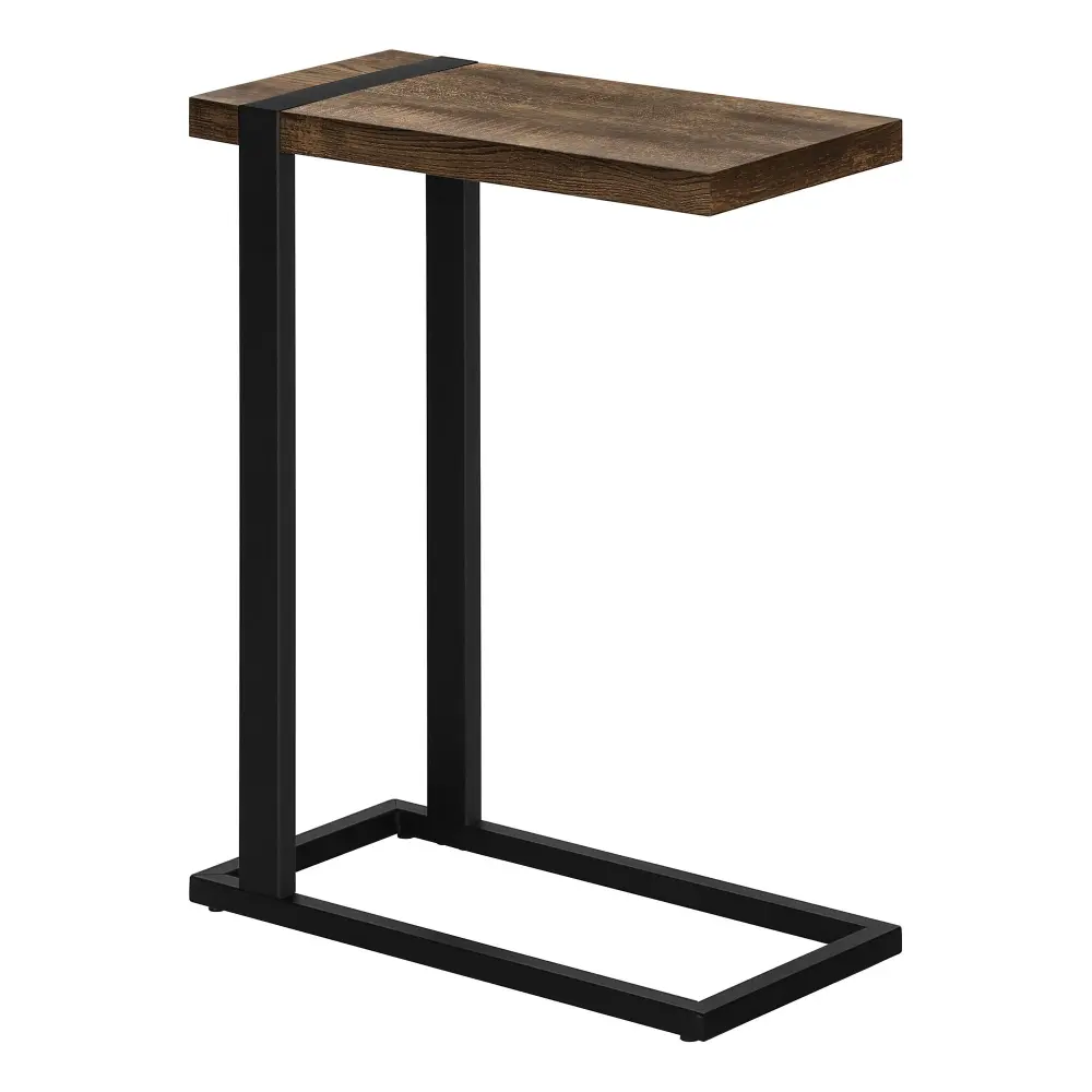 Accent Table, C - Shaped, Contemporary & Today's Stylish Design UL Certified Wood Finish