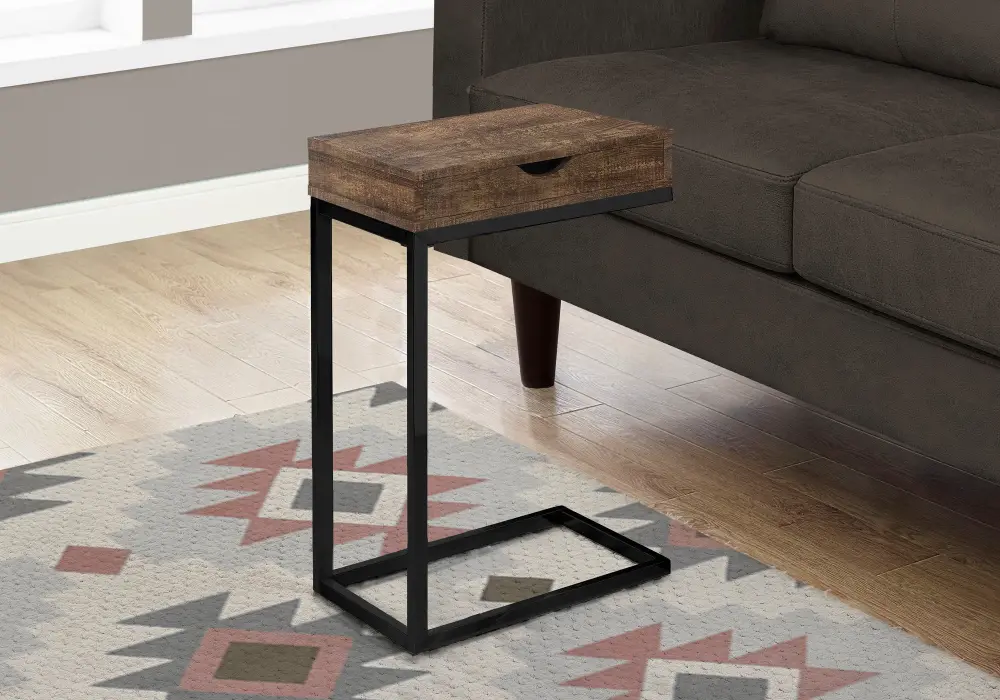 Accent Table, C - Shaped, Modern - Cocoa