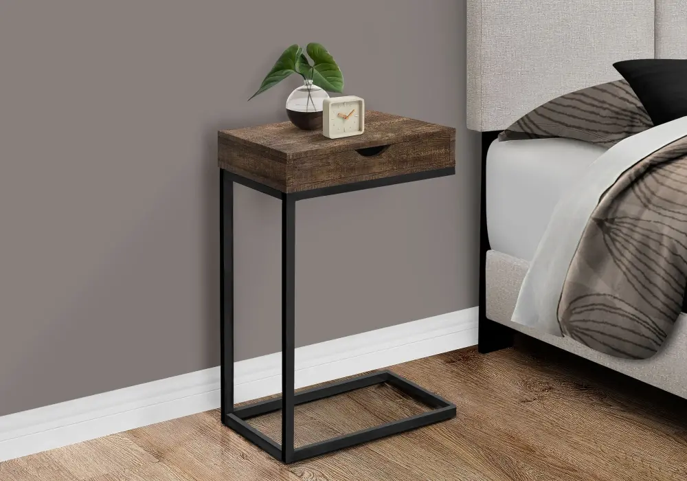 Accent Table, C - Shaped, Modern - Cocoa