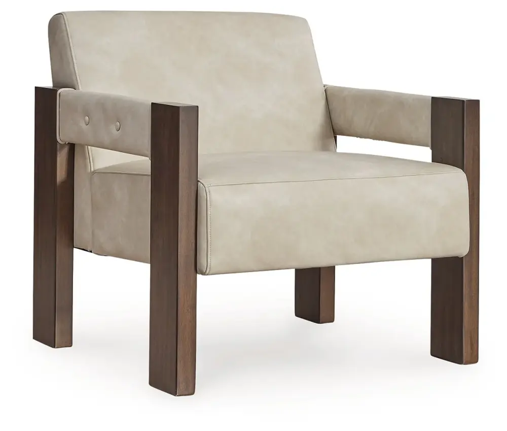 Adlanlock - Accent Chair | Solid Wood | Removable Cushion