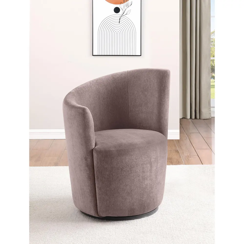 Diamond Up-to-date Furniture COA Nueva Swivel Fabric Accent Chair 907528