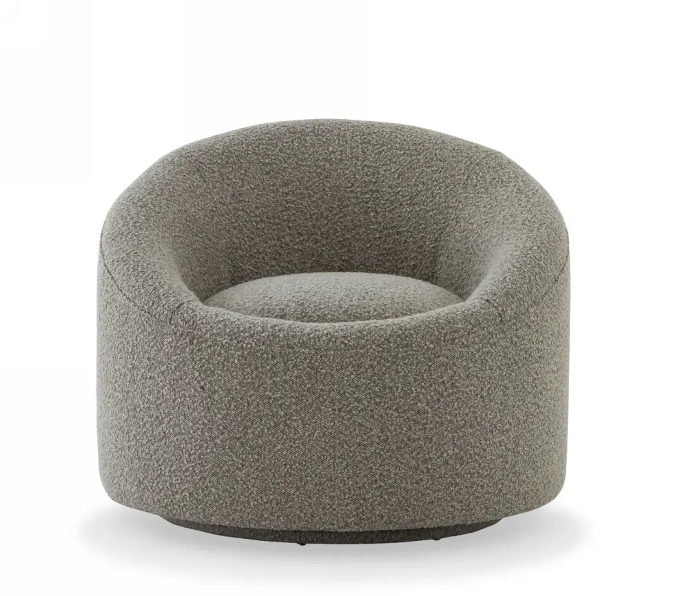 Modrest Frontier - Glam Grey Fabric Accent Chair Scandinavian Design