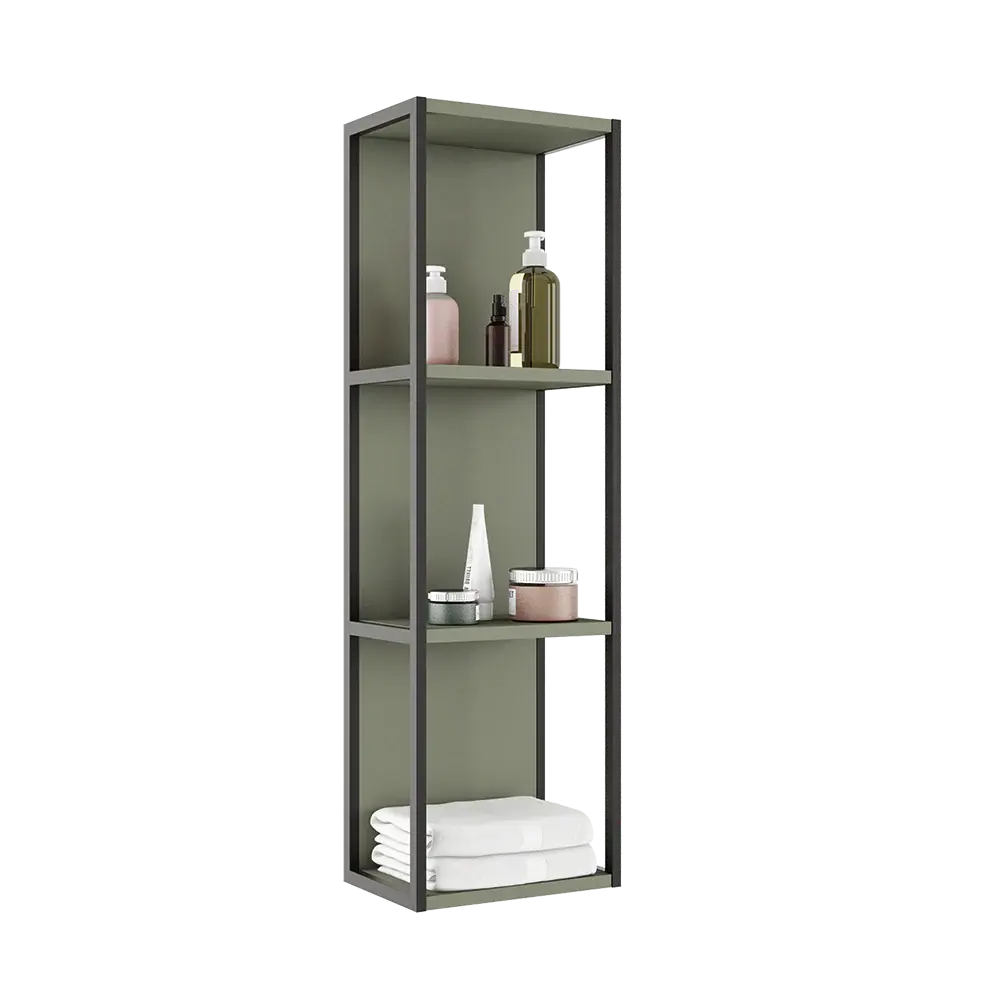 Space-Saving Corner Armoire murale ouverte Accent - Vert sauge