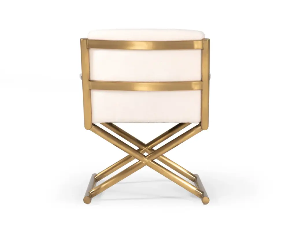 Space-Saving Corner Modrest Haxtun - Minimalist Cream Sherpa Accent Chair