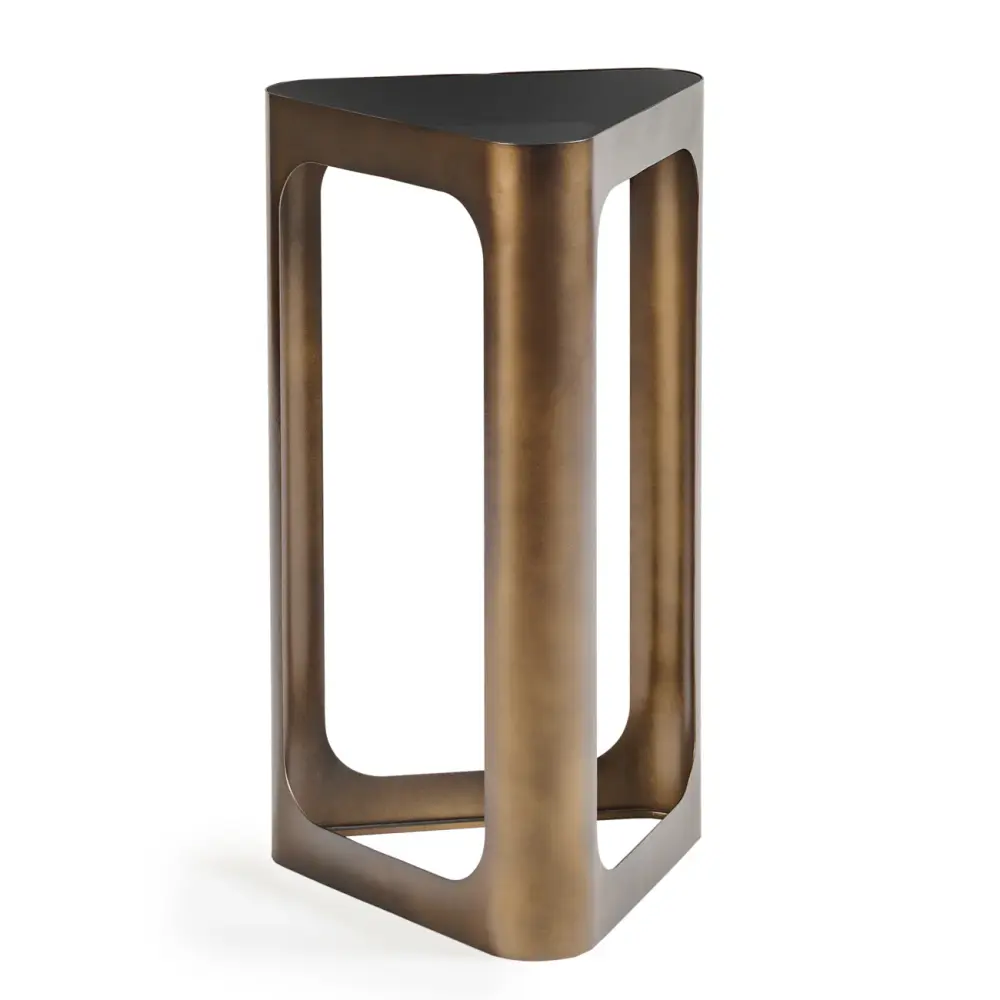 Thorpe Triangular Accent Table - Smoked Warm finish