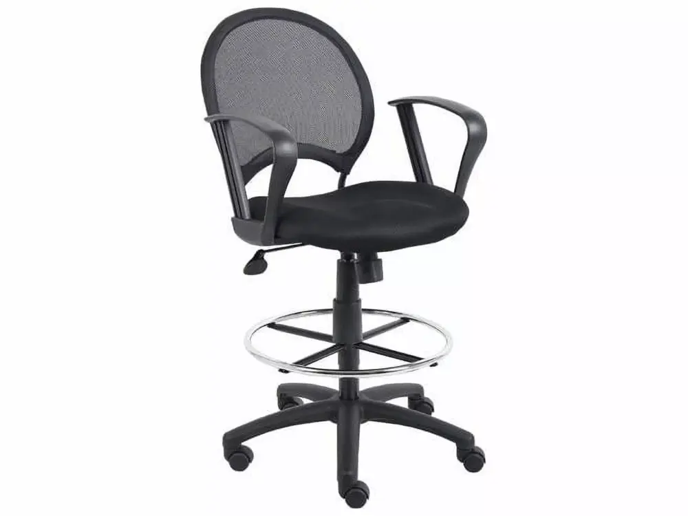 Boss Office Mesh Drafting Chair Loop Arms Adjustable Height Stool Workstations Boss Office Products