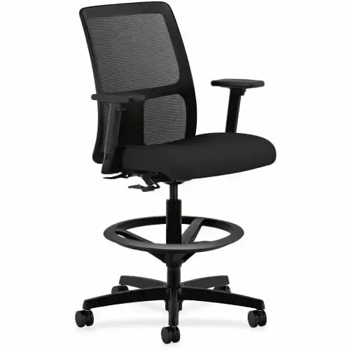 HON Ignition Task Stool 5-star Base Black 27.5x27.5x55 Adjustable Height Stool