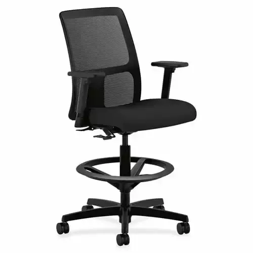 HON Ignition Task Stool 5-star Base Black 27.5x27.5x55 Adjustable Height Stool